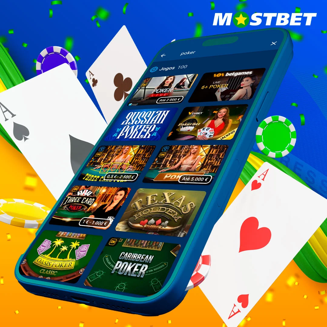 O póquer é um jogo de casino Mostbet popular com bons ganhos